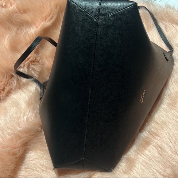 GENUINE Kate Spade Molly Tote Large Bag Black Leather Handbag - Picture 7 of 16